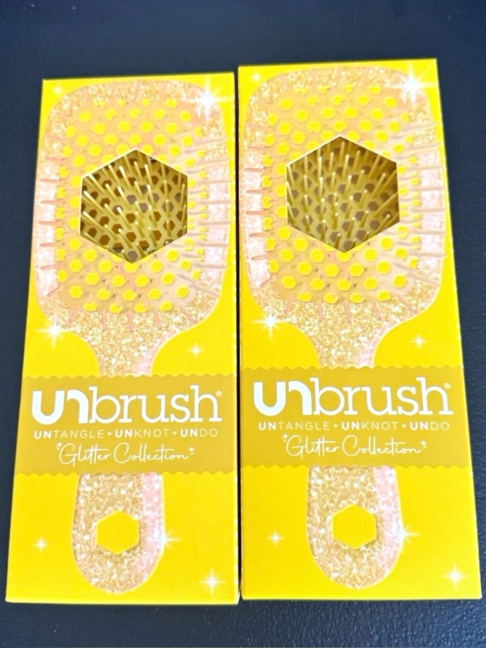 Unbrush Glitter Collection Detangling Brush — 2-Pack